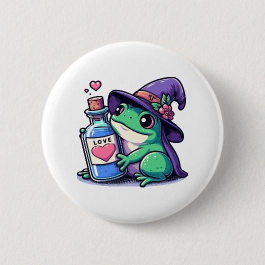 Kawaii heksige liefdesdrank ronde button 5,7 cm (Voorkant)