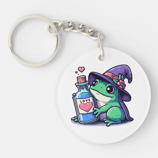 Kawaii heksige liefdesdrank sleutelhanger (Voorkant)