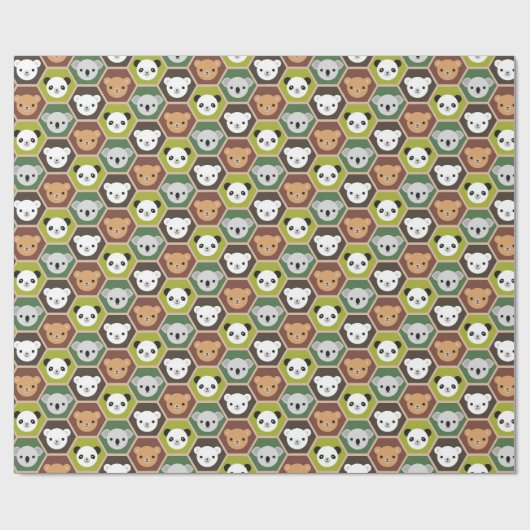 Kawaii Herfst Beren Cadeaupapier (Vlak)