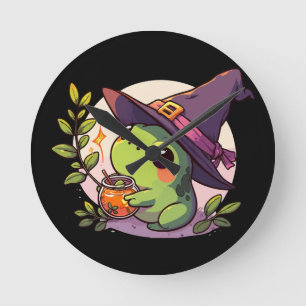 Kawaii herfst hamster yoga ronde klok