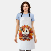 Kawaii herfst hamster yoga schort (Gedragen)