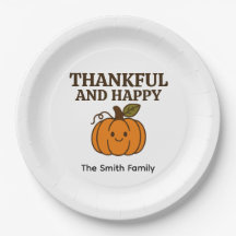 Kawaii Herfst Pompoen Dankbaar Gelukkig Thanksgivi