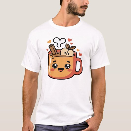kawaii herfst thee Klassiek T-shirt (Voorkant)
