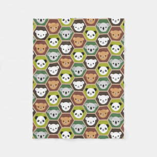 Kawaii herfstberen fleece deken