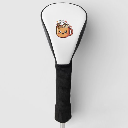 kawaii herfstthee Classic T-Shirt Golfheadcover (Voorkant)