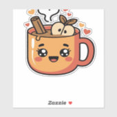 kawaii herfstthee Classic T-Shirt Sticker (Vel)