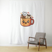 kawaii herfstthee Classic T-Shirt Wandkleed (In situ)