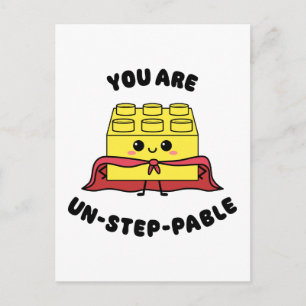 Kawaii Hero Brick Speelgoed Motivatie quote Funny  Briefkaart