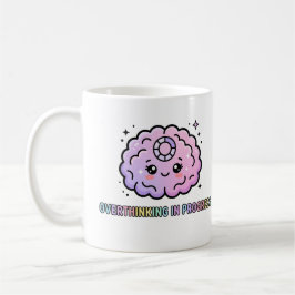 Kawaii Hersen Grappig Overdenken In Uitvoering Koffiemok
