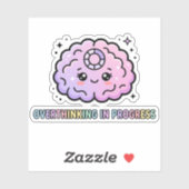 Kawaii Hersen Grappig Overdenken In Uitvoering Sticker (Vel)