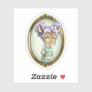 Kawaii herten anime meisje Schattige Sticker