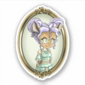 Kawaii herten anime meisje Schattige Sticker (Voorkant)