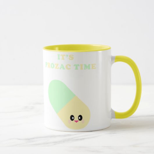 Kawaii Het is Prozac Tijd Leuke Drugs Mok (Rechts)