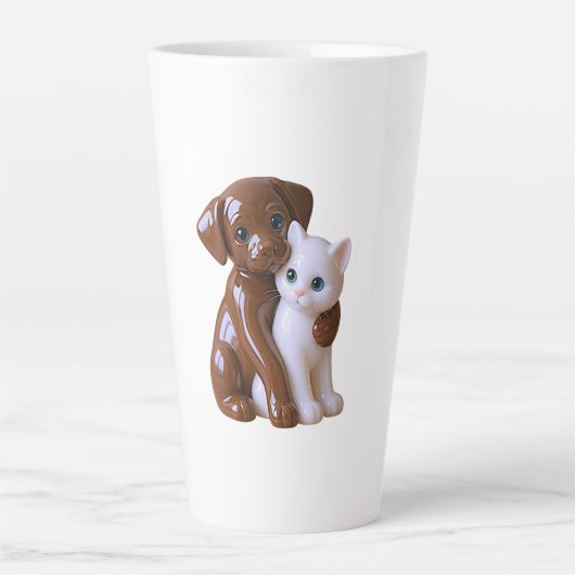 Kawaii Hond & Kat  Latte Mok (Voorkant)