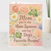 Kawaii Hond Moeder Moederdag Kaart - Main Squeeze (Achterkant)