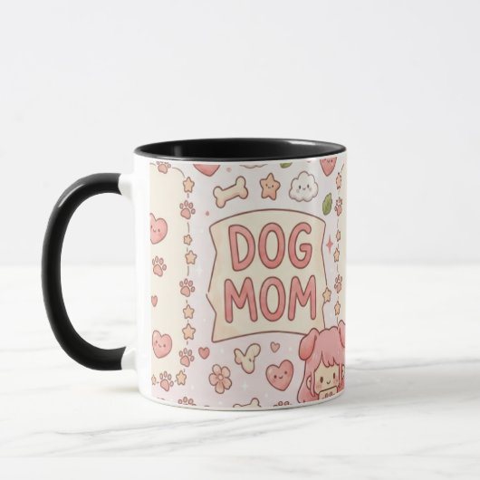 Kawaii-hond-moeder-mok - leuke mok voor hondenlief (Links)