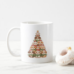 Kawaii Honden Kerstboom – Schattige Vrolijke Puppy Koffiemok
