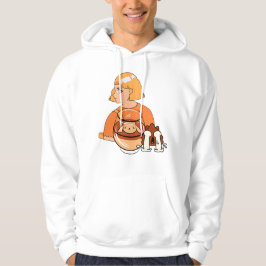Kawaii Hondenpudding – Esthetische Oranje Anime De Hoodie