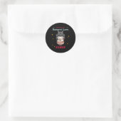 Kawaii Honored Samurai Cat Eat Ramen Ronde Sticker (Tas)