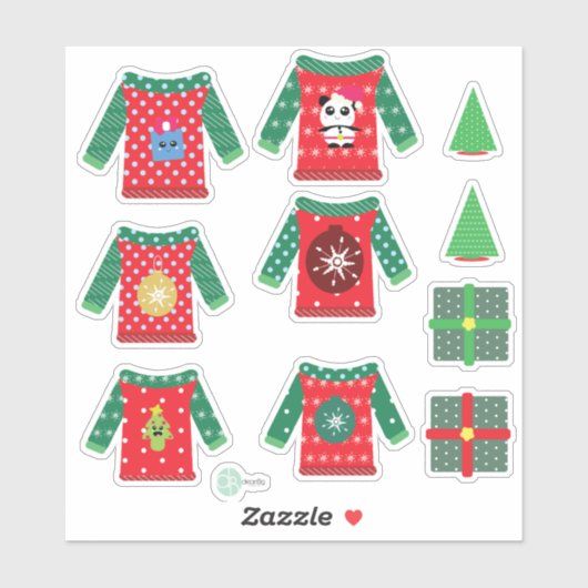 Kawaii Horrelijke Truien Kerst Planner Stickers (Vel)