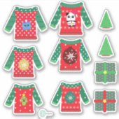 Kawaii Horrelijke Truien Kerst Planner Stickers (Voorkant)