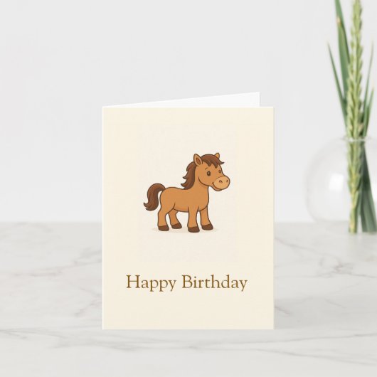 Kawaii Horse Illustratie (Voorkant)