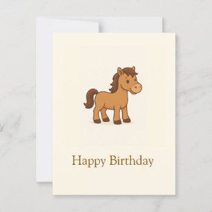 Kawaii Horse Illustratie Briefkaart