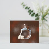 Kawaii Hot Chocolate en Marshmallows Briefkaart (Staand voorkant)