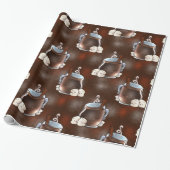 Kawaii Hot Chocolate en Marshmallows Cadeaupapier (Uitgerold)