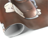 Kawaii Hot Chocolate en Marshmallows Cadeaupapier (Rol Hoek)