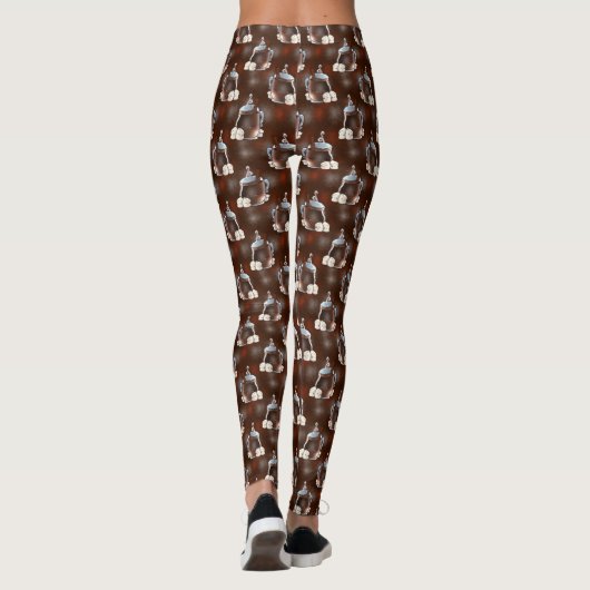 Kawaii Hot Chocolate en Marshmallows Leggings (Achterkant)