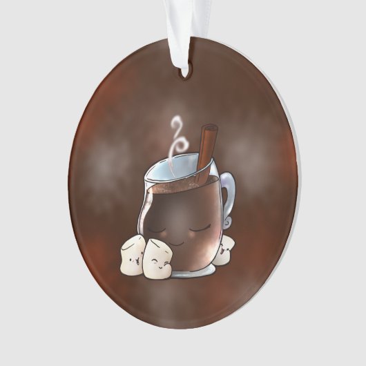 Kawaii Hot Chocolate en Marshmallows Ornament (voorkant)