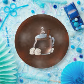 Kawaii Hot Chocolate en Marshmallows Papieren Bordje (Feest)