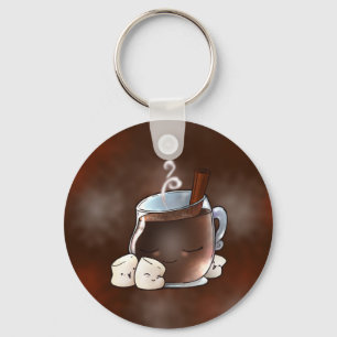 Kawaii Hot Chocolate en Marshmallows Sleutelhanger