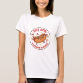 Kawaii Hot Dog & Mustard Graphic T-shirt (Voorkant)