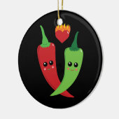 Kawaii Hot Pepper Keramisch Ornament (Links)
