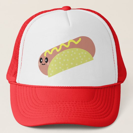 KAWAII HOTDOG MUTSPET HOED TRUCKER PET (Voorkant)