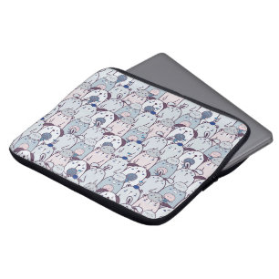 Kawaii Huisdieren & Ijspatroon Laptop Sleeve