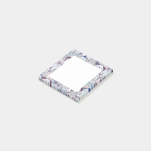 Kawaii Huisdieren & Ijspatroon Post-it® Notes (Schuin)