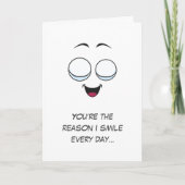 Kawaii Humor Liefde Emoticon Grappige Valentijnsda Kaart (Voorkant)