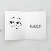 Kawaii Humor Liefde Emoticon Grappige Valentijnsda Kaart (Binnen)