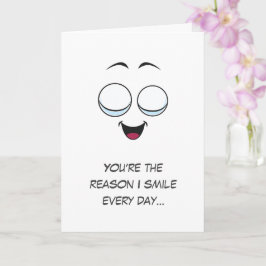 Kawaii Humor Liefde Emoticon Grappige Valentijnsda Kaart