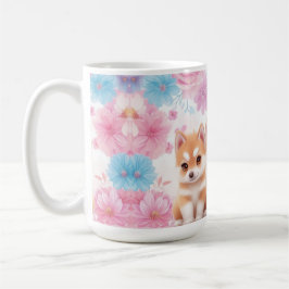 Kawaii Husky Puppies: Pastel Pals Koffie Koffiemok