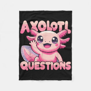 Kawaii I Axolotl Vragen Funny Axolotl Fleece Deken