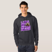 Kawaii I hou van mijn Afghaanse hond Hoodie (Voorkant volledig)