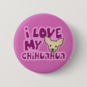 Kawaii I hou van mijn Chihuahua Ronde Button 5,7 Cm