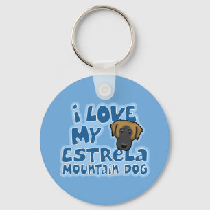 Kawaii I hou van mijn Estrela Mountain Dog Sleutelhanger