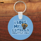 Kawaii I hou van mijn Estrela Mountain Dog Sleutelhanger (Voorkant)