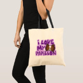 Kawaii I hou van mijn Papillon Tote Bag (Voorkant (product))