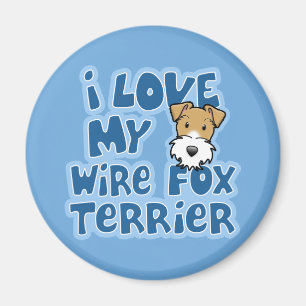 Kawaii I hou van mijn wierfox Terrier Magneet